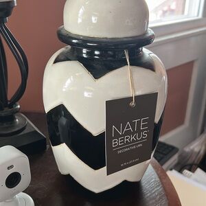 Nate Berkus Chevron Black and White Urn